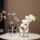 GobekUsa Butterfly Ceramic Vase: Home Decor Flower Arrangement Figurine Butterfly Flowerpot