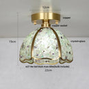 GobekUsa Crystal Glass LED Ceiling Light Copper Canopy Nordic Modern Design