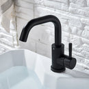 GobekUsa Black Basin Faucet Single Cold Hot Sink Tap Short Kitchen Mixer Rotatable