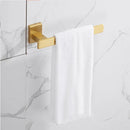 GobekUsa Brushed Gold Bathroom Set: Shelf, Towel Rack, Holder, Toilet Brush - Bath Hardware