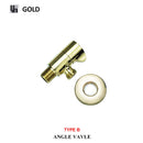 GobekUsa Brass Triangle Valve Black Hot Cold Water Angle Faucet