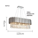 GobekUsa Crystal LED Chandelier Suspension Lighting for Foyer