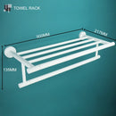 GobekUsa Bathroom Accessory Set: Towel Rack, Toilet Brush, Paper Holder, Toothbrush Holder, Soap Tray