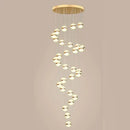 GobekUsa Gold Acrylic Chandelier - Modern Staircase LED Lighting