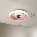 GobekUsa 50CM Ceiling Fan Light with Invisible Blades, Silent Operation for Bedroom, Living Room