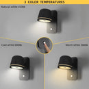 GobekUsa LED Wall Lamp: Touch Dimmer, Adjustable 3-CCT Brightness Wall Sconce