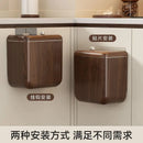 GobekUsa Antique Style Wood Grain Hanging Kitchen Trash Can with Lid