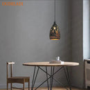 GobekUsa LED Iron Cage Pendant Light - Modern Metal Fixture for Living Room and Restaurant
