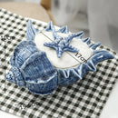 GobekUsa Ceramic Marine Life Decorative Storage Tray for Dresser or Tabletop