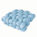GobekUsa Knot Square Pillows: Handmade Decor for Living Room, Bedroom, Office in Grey