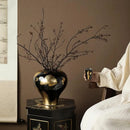 GobekUsa Gold Foil Ceramic Vase for Flower Arrangement and Home Decoration