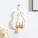GobekUsa Coral Plush Cat Microfiber Hand Towel: Cute Quick-Drying Kitchen Bathroom Accessory