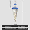 GobekUsa Crystal Chandelier: Elegant Villa Living Room Lighting