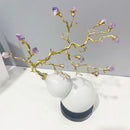 GobekUsa Gourd Crystal Sculpture Metal Plant Statues Home Decoration