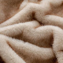 GobekUsa Luxe Faux Fox Plush Blanket: Thick, Warm, Soft Sofa Cover - High-Quality Solid Color