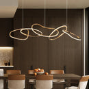 GobekUsa LED Ring Chandelier for Living Dining Room - Postmodern Luxury Minimalist Art Lighting
