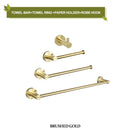 GobekUsa Brushed Gold Bathroom Hardware Set with Stainless Steel Towel Bar & Paper Holder