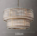 GobekUsa Gold Double Layer Ring Crystal Pendant Light for Elegance in Every Room