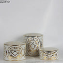 GobekUsa Gold Geometric Storage Jar Set