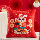 GobekUsa Christmas Elk Pillowcase 45x45cm Farmhouse Red Letter Design