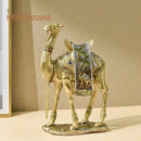 GobekUsa Camel Resin Art Ornament Home Office Decor Craft Luxury Golden Style