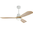 GobekUsa 52 Inch Retro Ceiling Fan with Wooden Blades and 15W Ceiling Lights