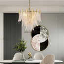 GobekUsa Leaf Glass Pendant Lamp: Modern Luxury Crystal Suspension for Living Room, Restaurant, Bedroom.