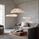 GobekUsa Japanese Wabi-Sabi Minimalist Bedroom Chandelier - White Art Tea Room Lighting