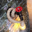 GobekUsa Industrial Loft Hemp Rope Wall Lamp for Kitchen Living Room Bar Lighting
