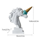 GobekUsa Horse Head with Ice Cream Statue Modern Art Ornament Sculpture