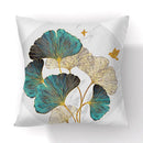 GobekUsa Ginkgo Leaves Print Sofa Pillowcase 45x45cm Modern Nordic Chair Cushion Cover