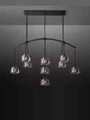 GobekUsa Black Brass American Series Crystal Copper LED Chandelier for Dinning Room
