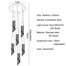 GobekUsa Crystal LED Chandelier: Modern Luxury Staircase Hanging Fixture for Indoor Spaces