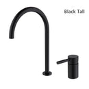 GobekUsa Black Basin Faucet: Brushed Gold Two-Hole Bathroom Sink Tap with Rotating Spout