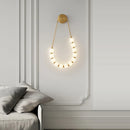 GobekUsa Black Gold LED Her Necklace Wall Lamp Sconce for Bedroom & Corridor