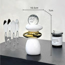 GobekUsa Decorative Crystal Ball Statue Figurines for Home Decor - Geometric Stone Pile