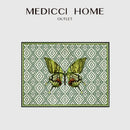 GobekUsa Butterfly Print Placemat: Pomegranate Floral Design, Non-Slip Dining Table Mats
