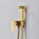 GobekUsa Brass Bidet Faucet Mixer with Square Shower Spray