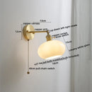 GobekUsa Ceramic Copper LED Wall Light with Pull Chain Switch for Modern Nordic Home Decor