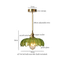 GobekUsa Green Glass LED Pendant Light Fixture - Modern Nordic Hanging Lamp