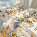 GobekUsa Cartoon Print Polyester Bedding Set Full Size Soft Duvet Cover Set