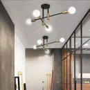 GobekUsa LED Sputnik Chandelier Ceiling Light Fixtures for Bedroom Living Room