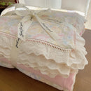 GobekUsa Lace Romantic Comforter Set - Full Twin Double Size Bed Linens