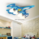 GobekUsa Airplane Kids LED Chandelier: Eye-Friendly Baby Boy Room Lighting for Environmental Decor.