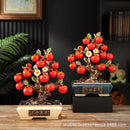 GobekUsa Artificial Fruit Tree Apple Basket Ornaments Home Decor Figurines
