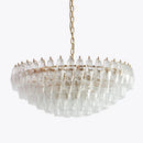GobekUsa Gray Glass Chandelier | Luxury Purple Light Fixture