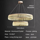 GobekUsa Crystal Chandelier Luxury LED Lighting for Living Dining Kitchen Bedroom