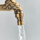 GobekUsa Antique Brass Wall Mounted Washing Machine Faucet for Bathroom, Outdoor, Garden, Bath, Toilet