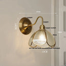 GobekUsa Glass Brass Wall Sconce LED Light Fixture for Dining Living Room