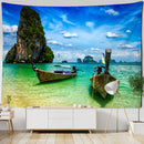 GobekUsa Coastal Cave Tapestry Wall Hanging - Boho Seaside Landscape Room Decor